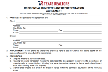 Texas Buyer Representation Agreement